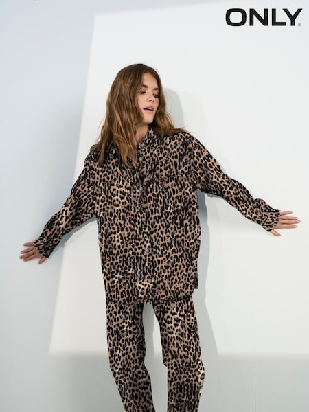ONLY Black Leopard Print Straight Leg Jeans (AD9906) | 2,704 UAH