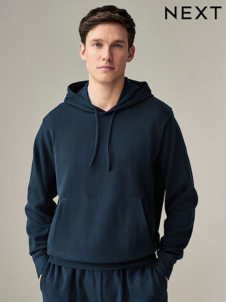 Navy Blue Supersoft Rib Hoodie (AE0271) | R$ 305