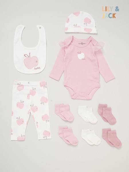 Lily & Jack Baby Bodysuit Hat Trousers 100% Cotton Bib and Socks Gift Set 10 Piece (AE0407) | €25