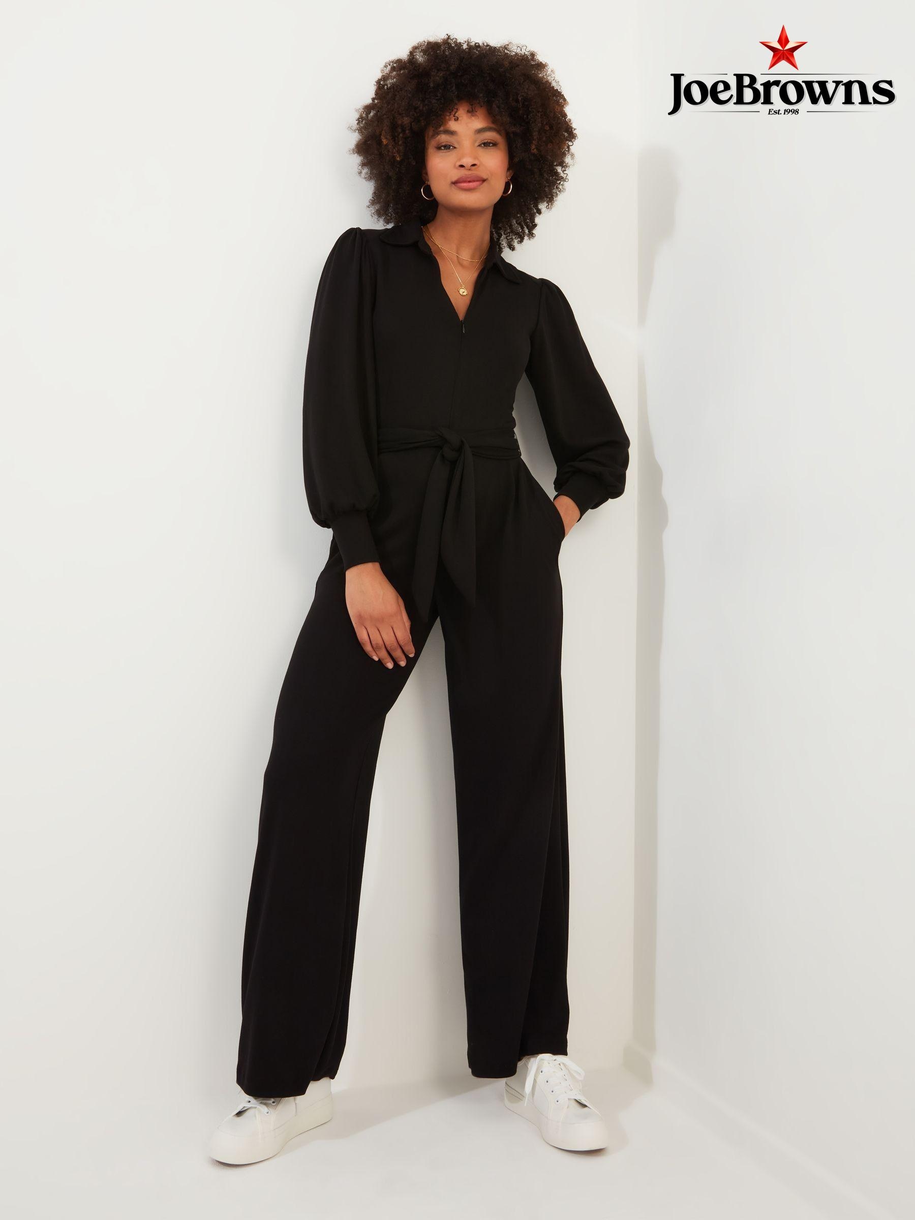 Long sleeve black jumpsuit petite store