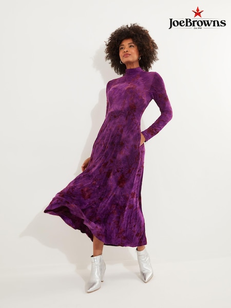 Joe Browns Flocked Print High Neck Maxi Dress (AE0459) | 292 LEI