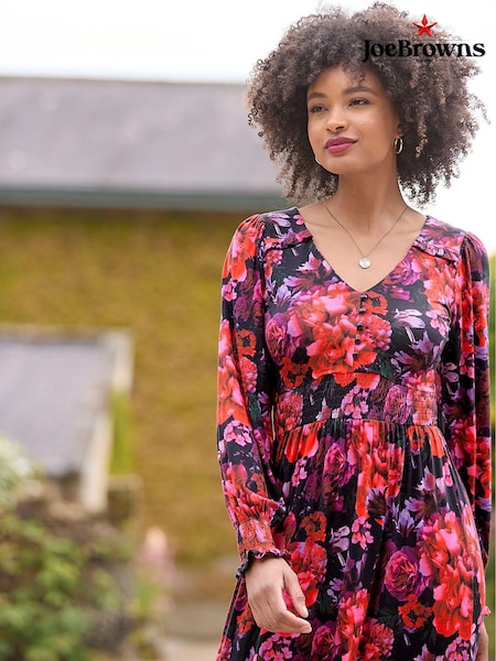 Joe Browns Red Petite Romantic Floral Print Jersey Maxi Dress (AE0469) | €38