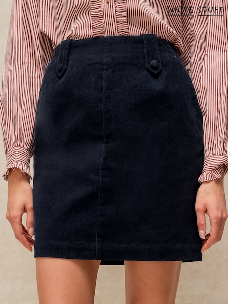Blue - White Stuff Cora Cord Skirt (petite)