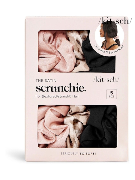 Kitsch Satin Sleep Scrunchies Pack of 5 (AE2778) | €9