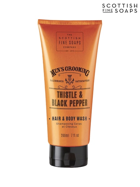 Scottish Fine Soaps Thistle And Black Pepper Hair And Body Wash 200ml (AE2825) | €16