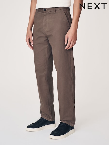 Truffle Barna - Straight Fit - Stretch Chinos Trousers (AE3369) | 12 490 Ft