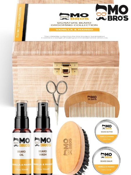 Mo Bros Wooden Signature Beard Grooming Collection Vanilla and Mango (AE3795) | €68