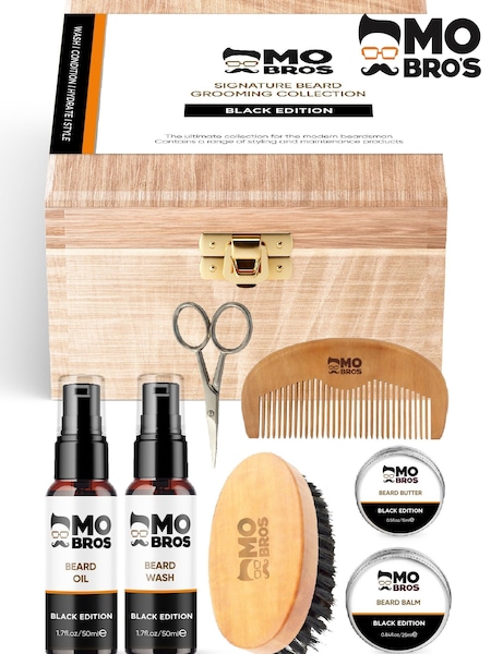 Mo Bros Wooden Signature Beard Grooming Collection Edition Gift Set (AE3816) | €68