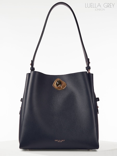 Luella Grey Blue Henri Hobo Winter Tote Bag (AE4132) | €146