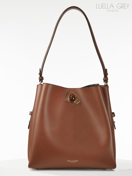 Luella Grey Henri Hobo Tote Brown Bag (AE4136) | €146
