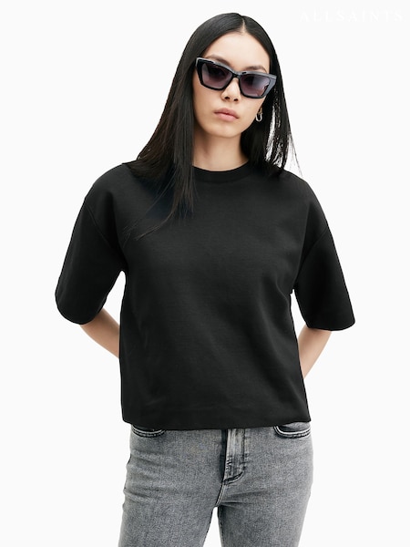 AllSaints Black Tillie T-Shirt (AE4202) | 243 QAR