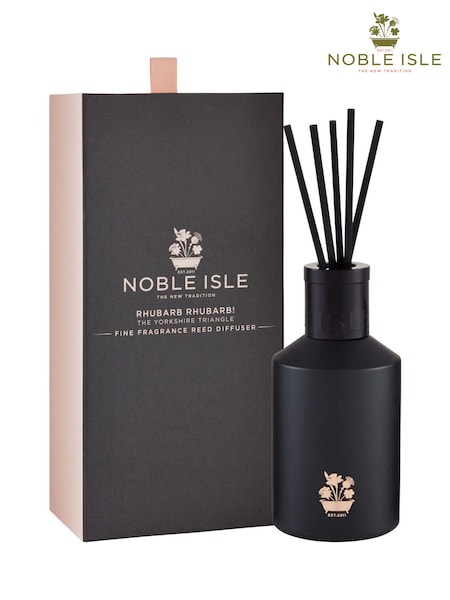 Noble Isle Rhubarb Rhubarb! Scented Reed Diffuser - The Yorkshire Triangle - Bittersweet, Evocative Aroma (AE4473) | €68