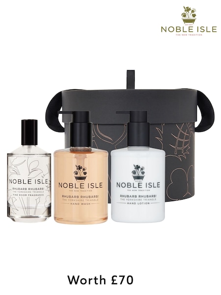 Noble Isle Rhubarb Rhubarb! Home & Hand Care Exclusive Gift Set (Worth £70) (AE4513) | €74