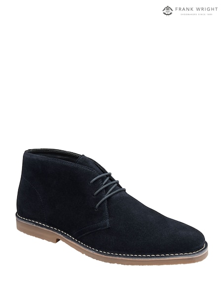 Frank Wright Brown Mens Suede Lace-Up Desert Boots (AE5546) | ₪302