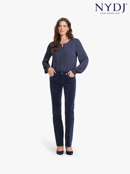 Blau - NYDJ Marilyn Cordhose mit geradem Bein (AE5565) | 107 €