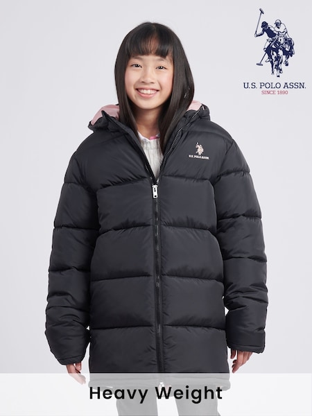 U.S. Polo Assn. Girls Longline Puffer Jacket (AE5750) | ‏265 د.إ.‏ - ‏ 317‏ د.إ.