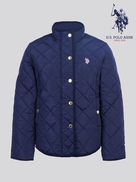 U.S. Polo Assn. Girls Blue Lightweight Quilted Jacket (AE5760) | ‏495 د.إ.‏ - ‏ 594‏ د.إ.