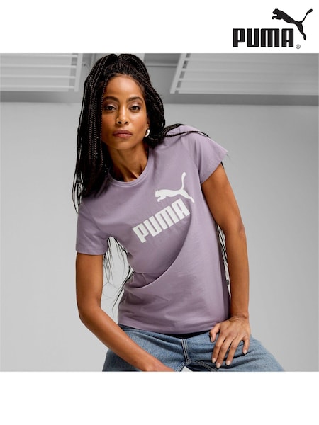 Puma Purple Womens Essentials Logo 100% Cotton T-Shirt (AE5773) | €26