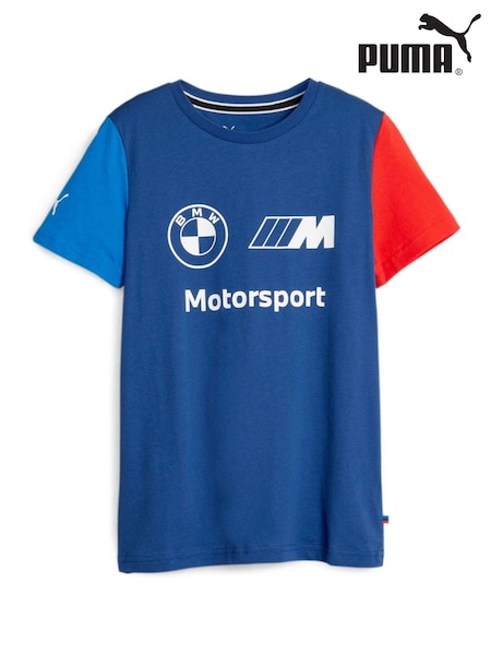 Puma Blue Boys BMW M Motorsport Essentials Logo T-Shirt (AE5793) | €40