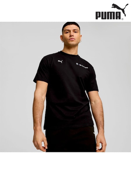 Puma Black Mens BMW M Motorsport ESS+ Logo T-Shirt (AE5804) | AED102