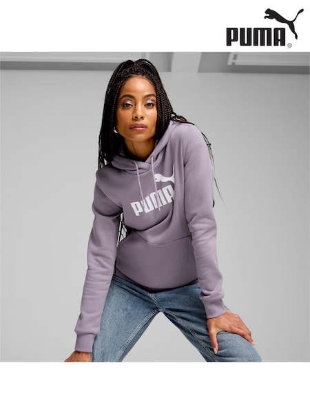 Puma Purple Womens Essentials Logo FL Hoodie (AE5837) | €64