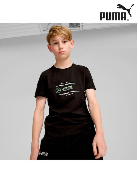 Puma Black Boys Mercedes-AMG Petronas F1 Logo T-Shirt (AE5874) | €40
