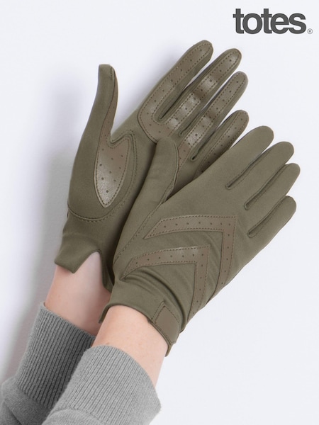 Totes Green Original Stretch Gloves With Brushed Lining And Smartouch (AE5931) | €25