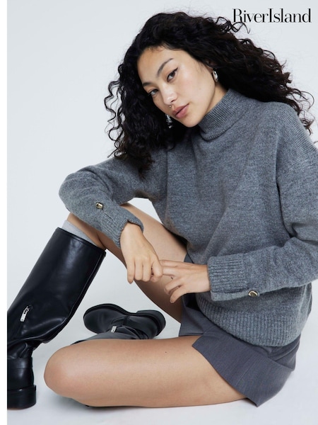 River Island Oversized Roll Neck Jumper (AE6095) | 146 LEI