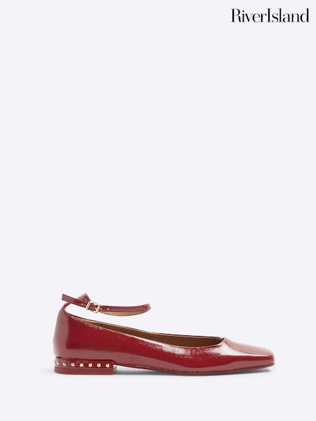 River Island Ankle Strap Ballet Flats (AE6102) | 150 LEI