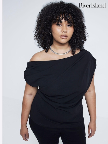 River Island Curve SL Drape Top (AE6139) | 125 LEI
