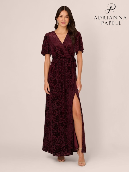 Adrianna Papell Red Burnout Elastic Waist Dress (AE6226) | €137