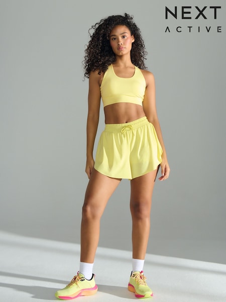 Салатовый - Active Sports Jersey Layer Running Shorts with Pockets (AE6296) | €28