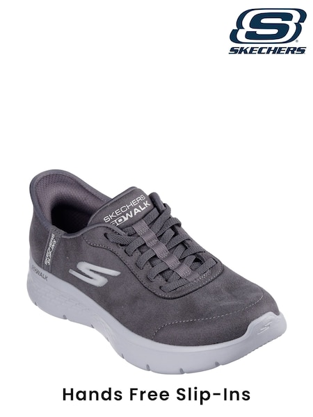 Skechers Grey Go Walk Flex Mali Slip In Trainers (AE6373) | LEI 588
