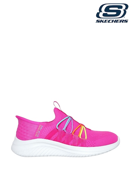 Skechers Pink Ultra Flex 3.0 Bungee Fun Slip In Trainers (AE6392) | AED314