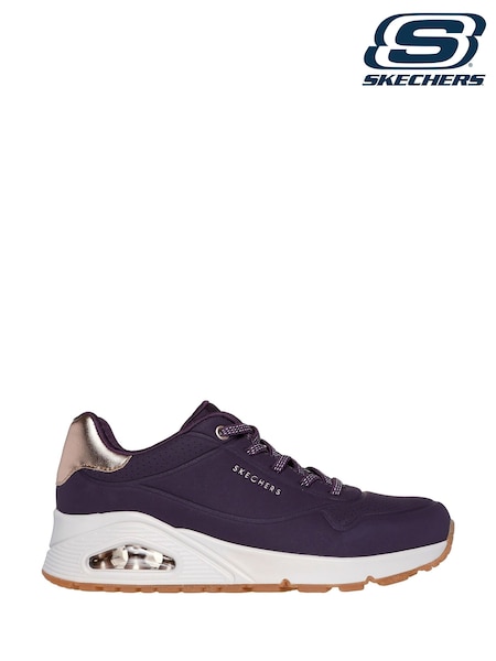 Skechers Dark Purple Womens Standard Fit Uno Trainers (AE6407) | R$ 780