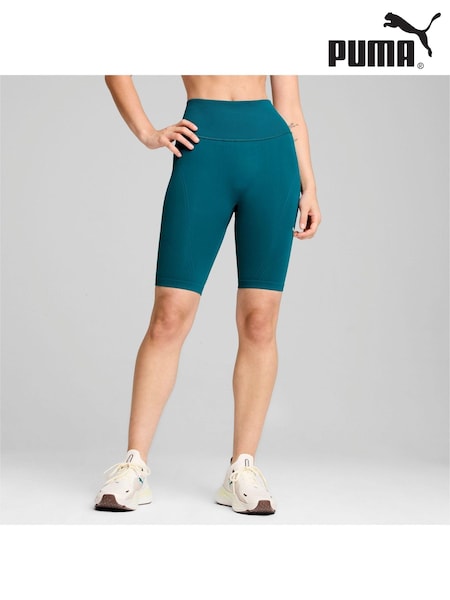 Puma Green Womens Shapeluxe High Waisted Biker Shorts (AE6434) | €30
