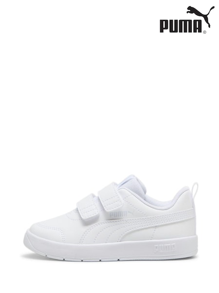 Puma Off White Boys Courtflex V3 Sneakers (AE6439) | €34