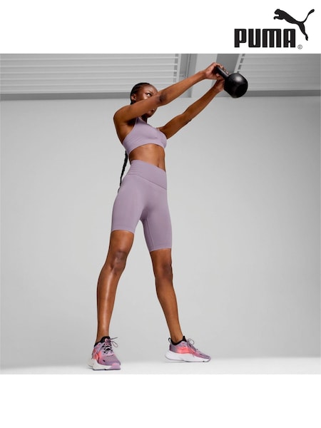 Violet - Puma Womens Shapeluxe Talie înaltă Biker Shorts (AE6440) | 167 LEI