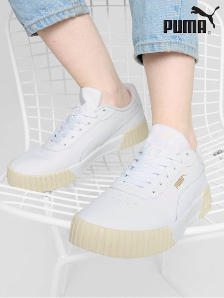 Puma White Womens Carina 2.0 Sneakers (AE6473) | $84