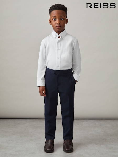 Reiss White Redknapp 3-9 yrs Cotton Slim-Fit Button-Down Shirt (AE6497) | €35