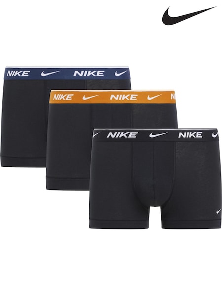 Nike Black/Orange Black/Orange Everyday Cotton Stretch Boxers 3 Pack (AE6518) | €49