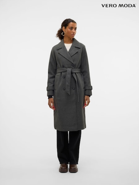 VERO MODA Grey Belted Trenchcoat (AE6521) | €44