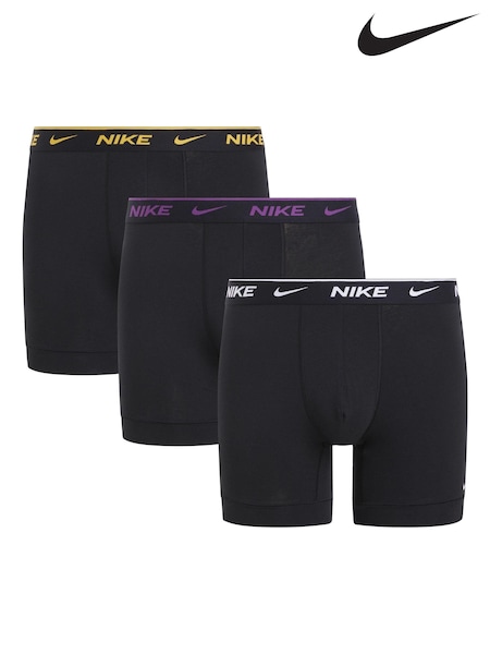 Nike Black Everyday Cotton Stretch Boxer Briefs 3 Pack (AE6524) | €21.50