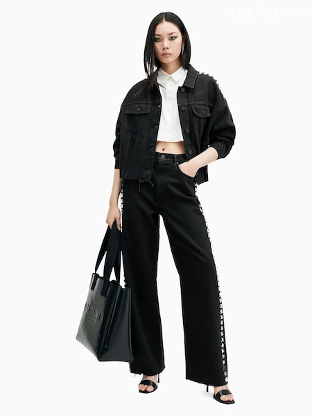 AllSaints Black Blake Stud Jeans (AE6554) | €216
