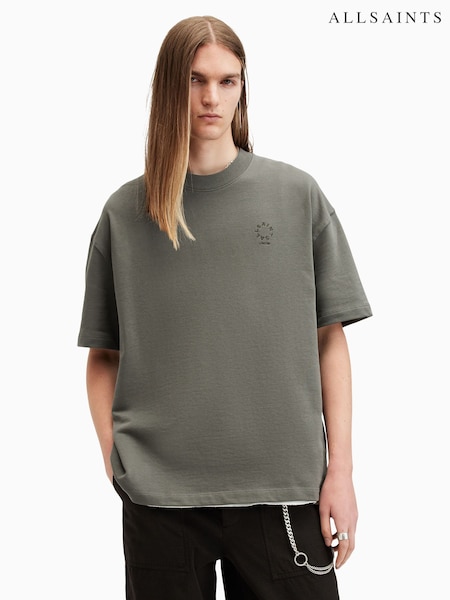 AllSaints Green Haven Short Sleeve Crew T-Shirt (AE6662) | 272 QAR