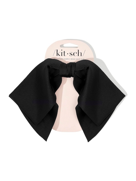 Kitsch Fabric Bow Black Hair Clip (AE6882) | €10.50