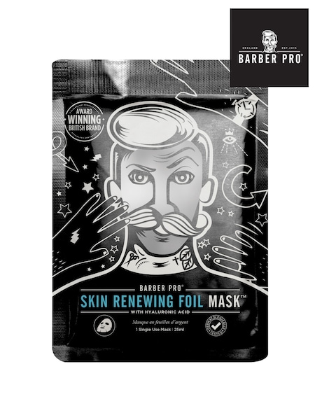 BARBER PRO Skin Renewing Foil Mask with Hyaluronic Acid & Q10 (AE7811) | €8