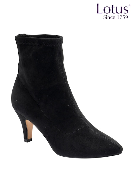 Noir - Bottes à talons Lotus Extensible