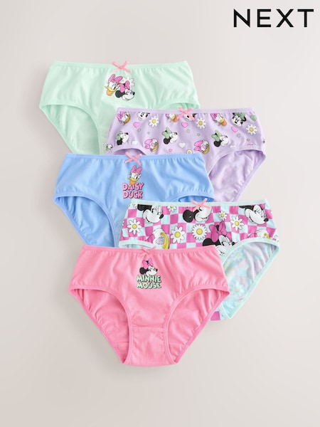 Розовый - Minnie Mouse Briefs 5 Pack (1.5-12yrs) (AE9147) | €18 - €21