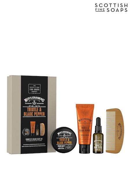 Scottish Fine Soaps Thistle & Black Pepper Face & Beard Care Kit (AE9540) | €47